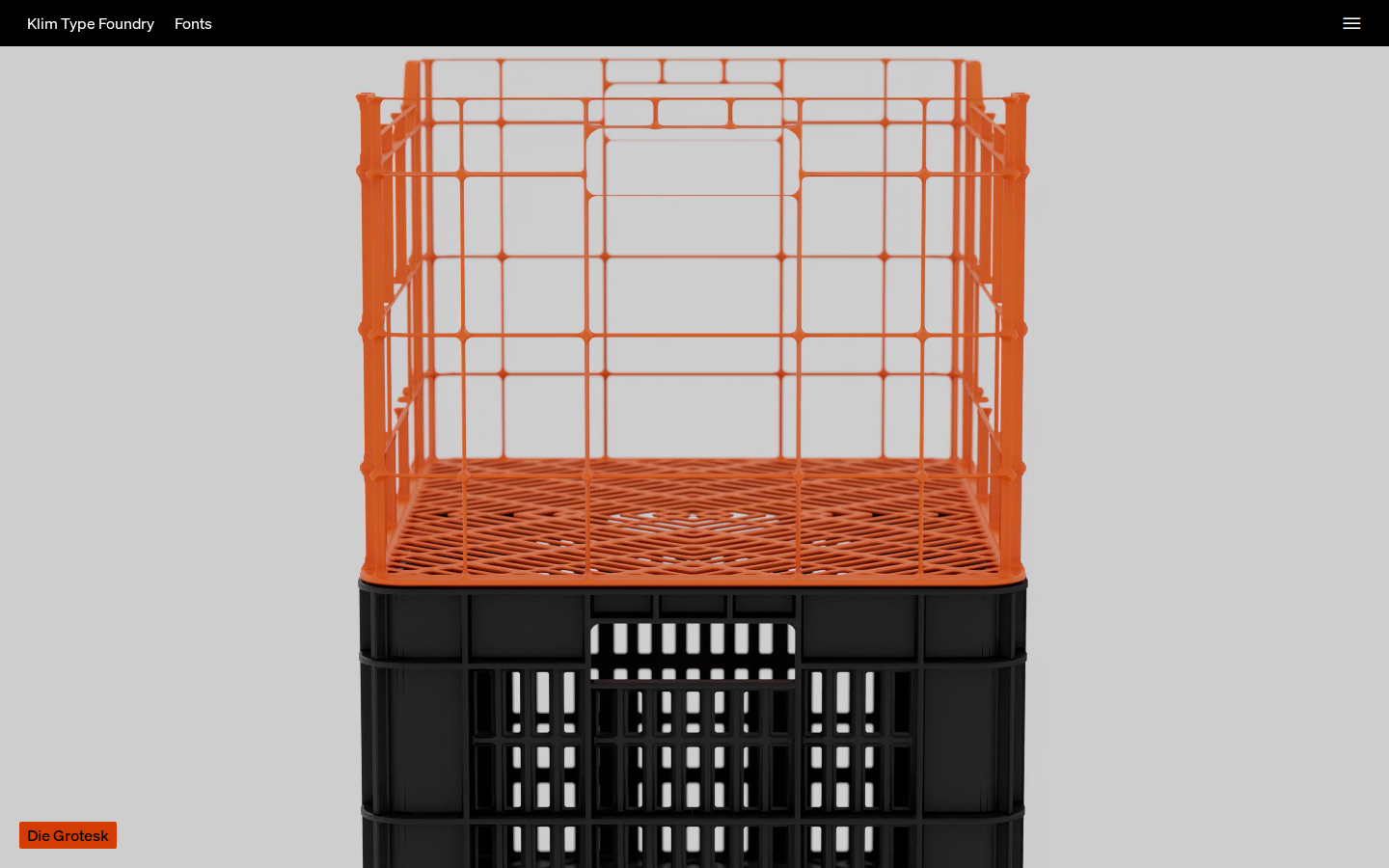Klim Type Foundry reference screenshot